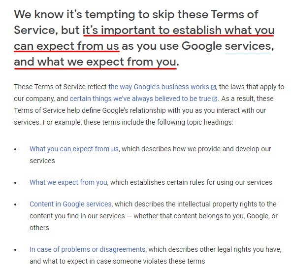 Lista 100+ Foto Google Terms Of Service Changes 2022 Actualizar 09/2023